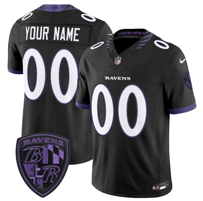 Men's Baltimore Ravens Active Player Custom Black 2026 F.U.S.E. Men's Baltimore Ravens #8 Lamar Jackson White 2026 F.U.S.E. Alternate Vapor Stitched Limited Football Jersey